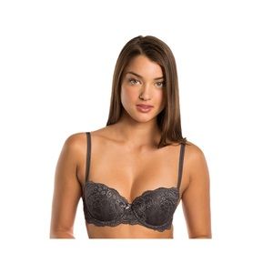 Gray lace push up bra 34A